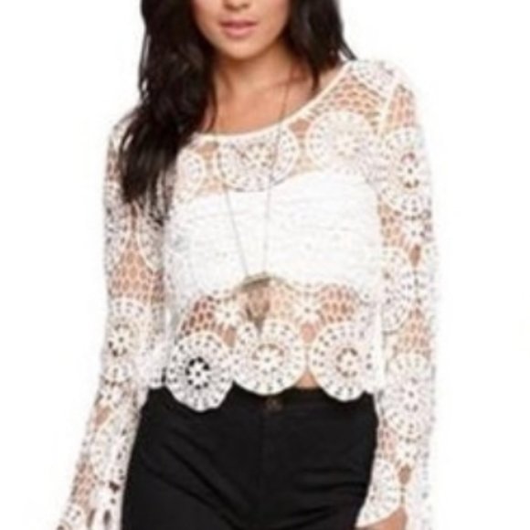 Free People Tops - Kendall & Kylie Lace Shirt Perfect Condition!